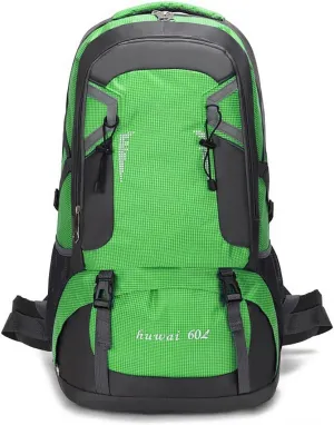 Waterproof Hiking Backpack, 60L Lightweight Outdoor Sport Daypack, Trekking Travel Backpacks for Men Women, Green