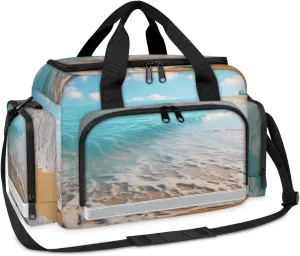 Waterproof Tactical Duffle Bag 25" Carry On Bag for EMT Tear-Resistant Gym Bag with Multi-Pocket & OSHA Reflective Travel Bags for Men Women Beautiful Seaside