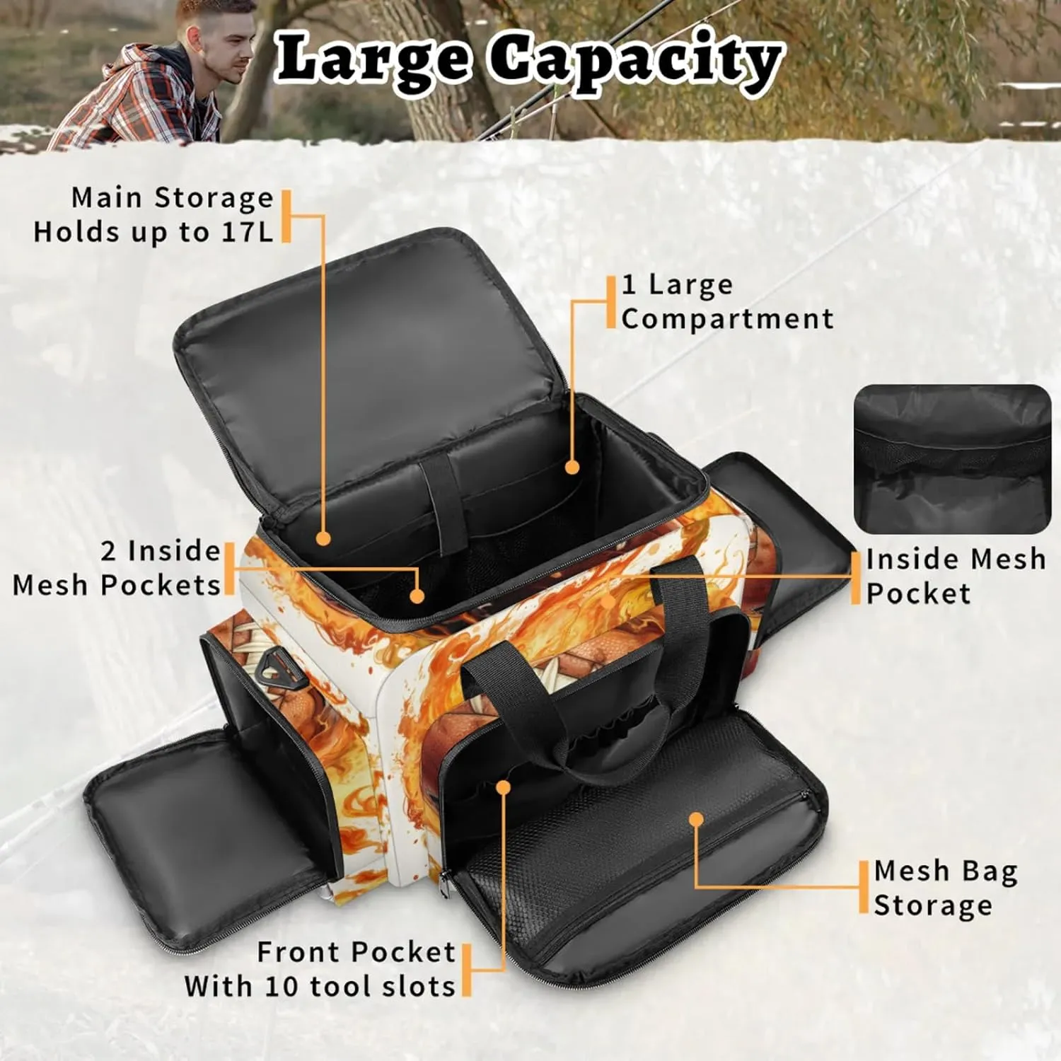 Waterproof Tactical Duffle Bag 25" Carry On Bag for EMT Tear-Resistant Gym Bag with Multi-Pocket & OSHA Reflective Travel Bags for Men Women Football