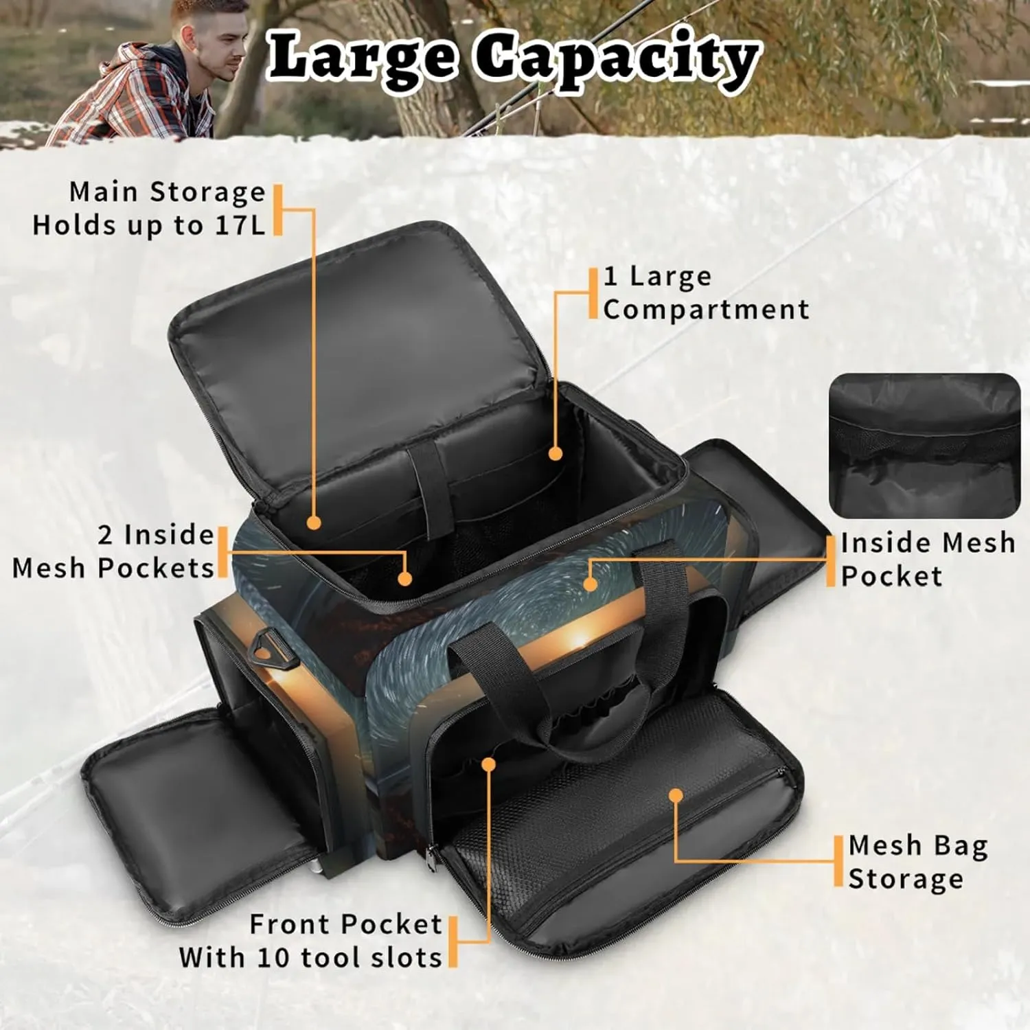 Waterproof Tactical Duffle Bag 25" Carry On Bag for EMT Tear-Resistant Gym Bag with Multi-Pocket & OSHA Reflective Travel Bags for Men Women Magical Sunset