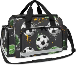 Waterproof Tactical Duffle Bag 25" Carry On Bag for EMT Tear-Resistant Gym Bag with Multi-Pocket & OSHA Reflective Travel Bags for Men Women Soccer Sport Theme