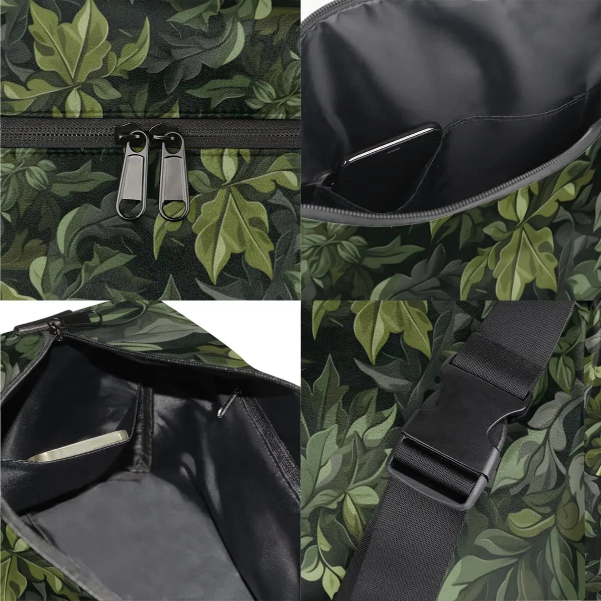 Weekend Bag Abstract Camouflage Pattern Lightweight Carry On Duffel Bag Waterproof Gym Bag Pu Leather Duffle Bag for Workout Travel Sport