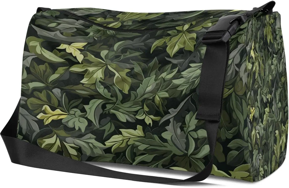 Weekend Bag Abstract Camouflage Pattern Lightweight Carry On Duffel Bag Waterproof Gym Bag Pu Leather Duffle Bag for Workout Travel Sport