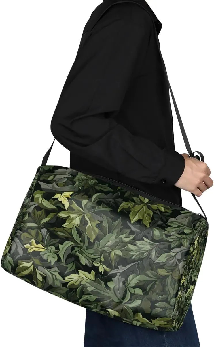 Weekend Bag Abstract Camouflage Pattern Lightweight Carry On Duffel Bag Waterproof Gym Bag Pu Leather Duffle Bag for Workout Travel Sport