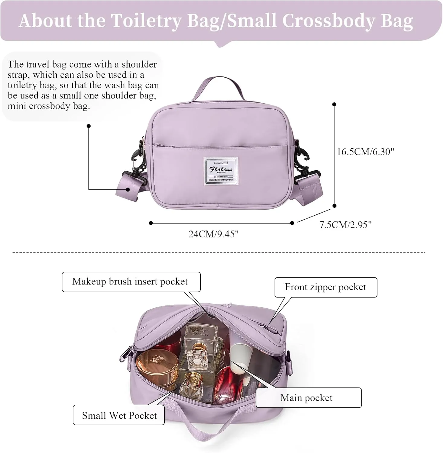 Weekender Bags for Women,Personal Item Travel Bag with Shoes Compartment,Overnight Travel Duffel Bag with Toiletry Bag
