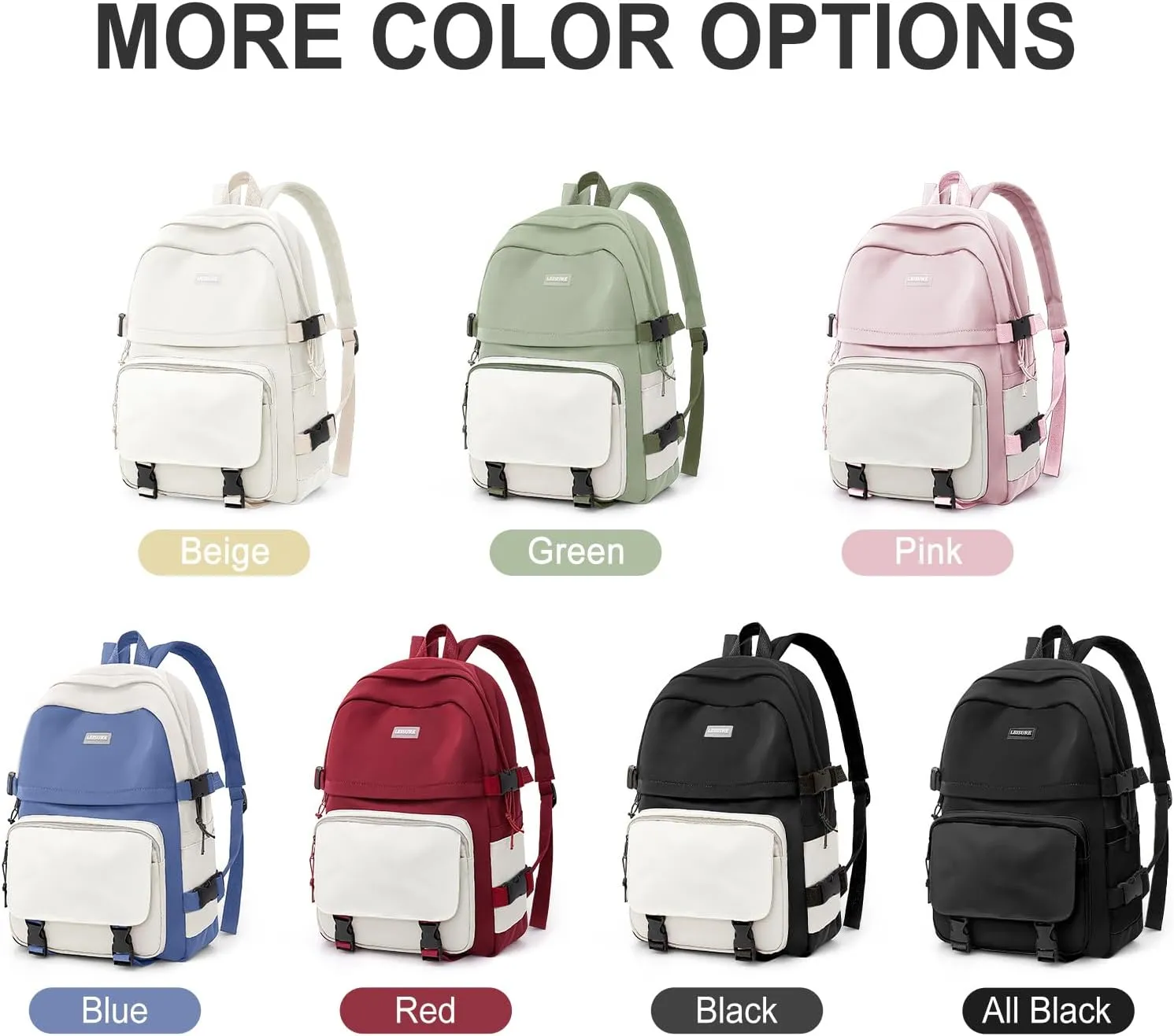 weradar Middle School Backpack For Teen Girls,Cute College Backpack For Women Men,Waterproof Travel Rucksack Casual Daypack,High School Bookbags Boy,Kawaii Students Backpacks(Red)