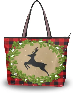 WIHVE Women's Handbag Tote Bag WTop Handle Shoulder Bag for Ladies (Large)