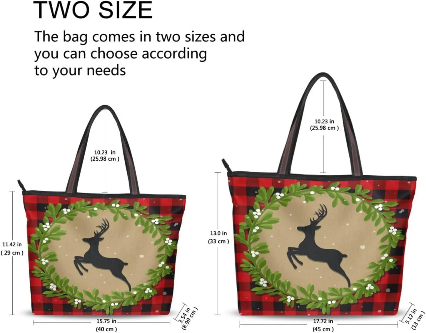 WIHVE Women's Handbag Tote Bag WTop Handle Shoulder Bag for Ladies (Large)