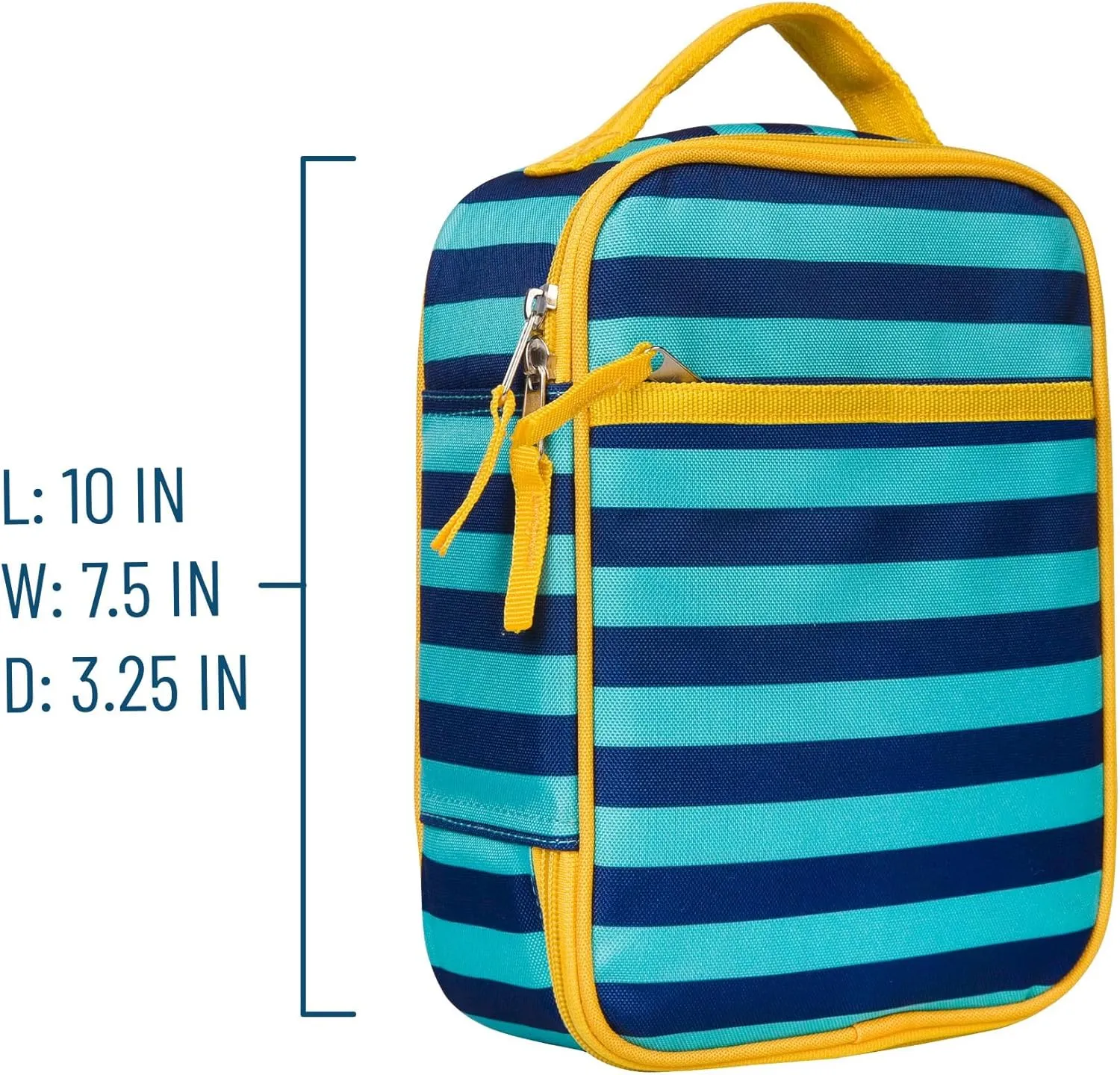 Wildkin ECO rPET Insulated Original Lunch Bag – Durable, Stylish, Ideal for School & Travel - Blue Stripes
