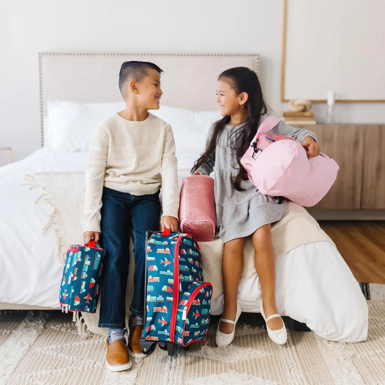 Wildkin Kids Overnighter Duffel Bag – Carry-On Size, Ideal for School & Sleepovers – Mermaids