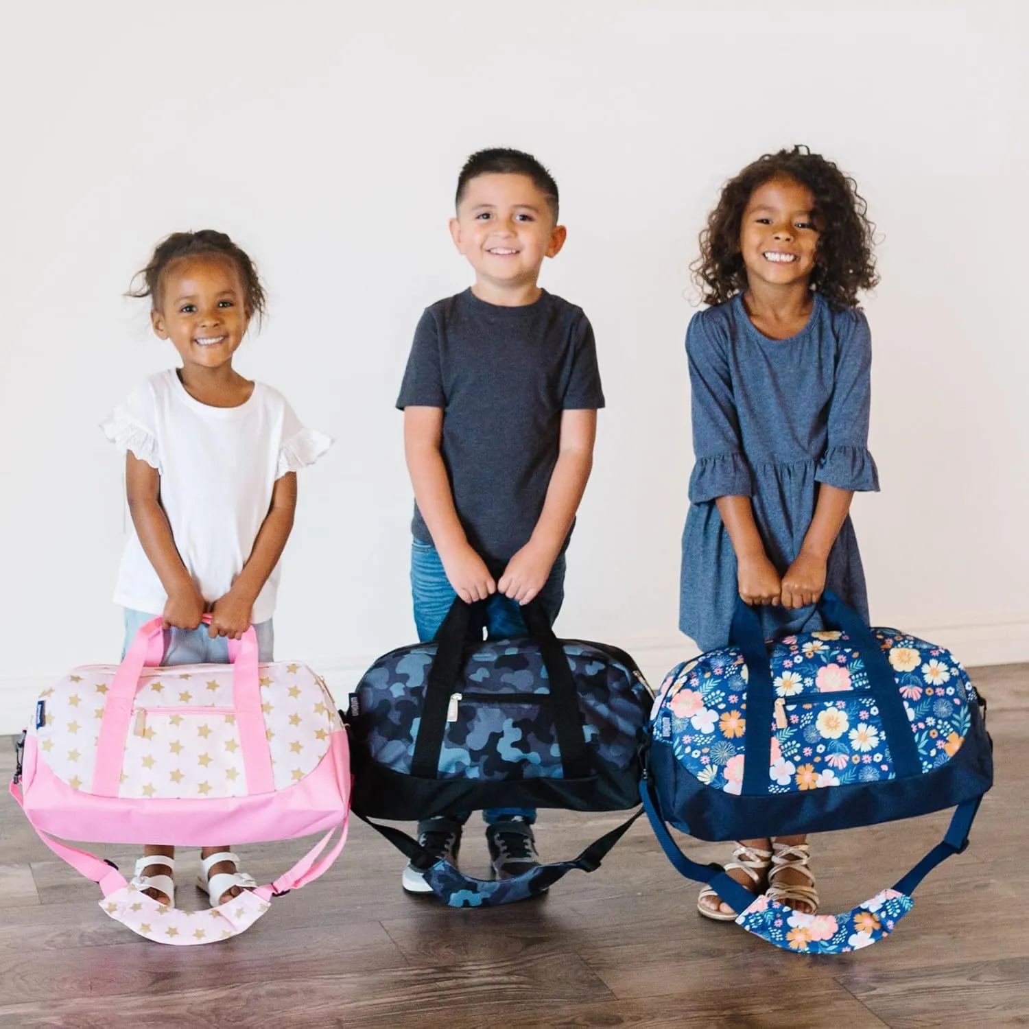 Wildkin Kids Overnighter Duffel Bag – Carry-On Size, Ideal for School & Sleepovers – Monster Green