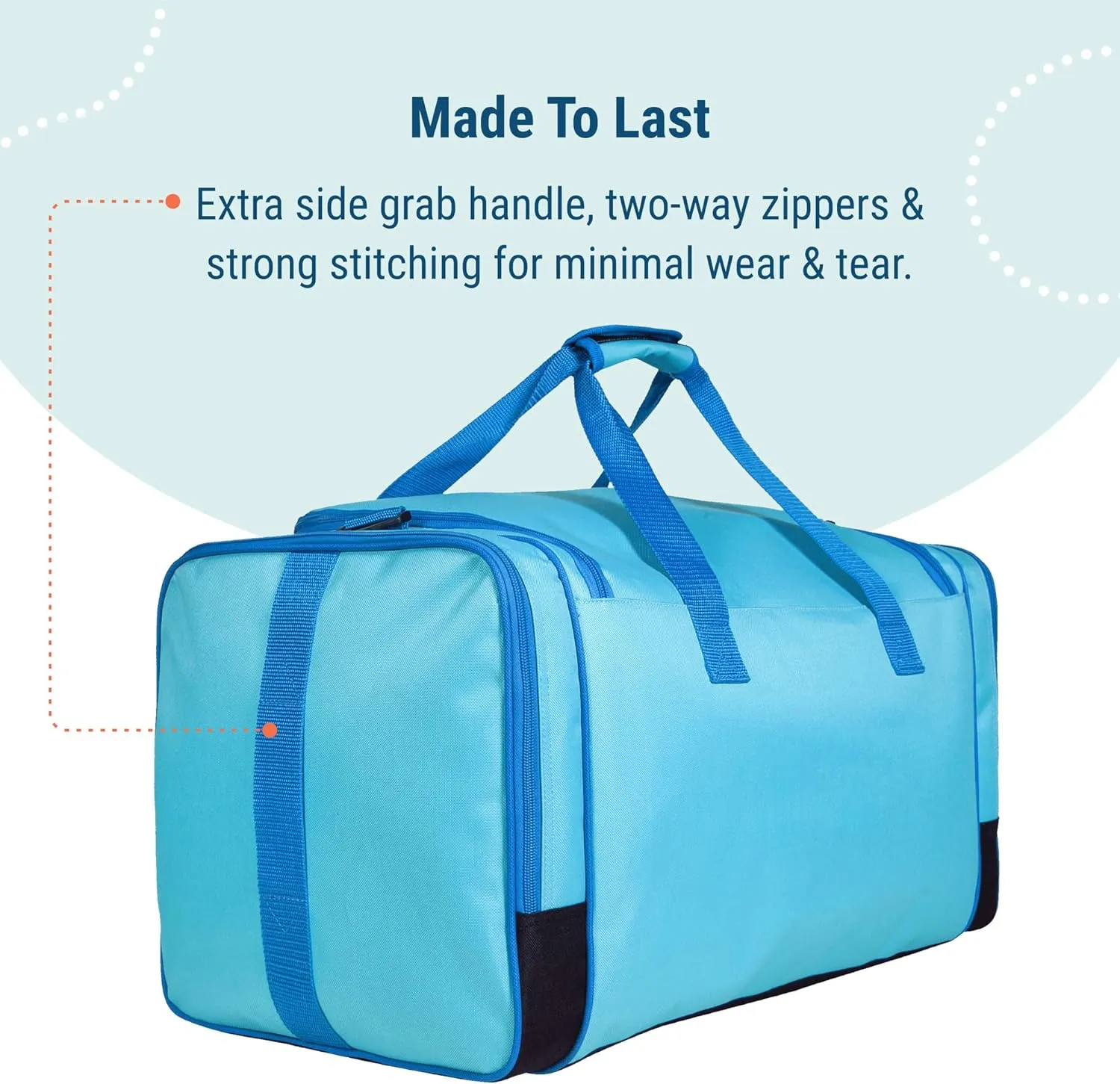Wildkin Kids Weekender Duffel Bag – Carry-On Size for School, Travel, & Sleepovers