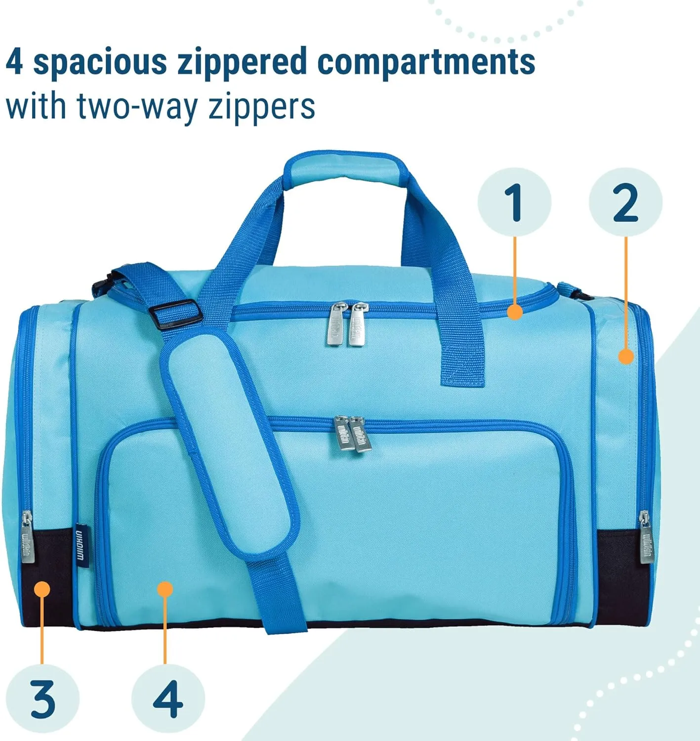 Wildkin Kids Weekender Duffel Bag – Carry-On Size for School, Travel, & Sleepovers