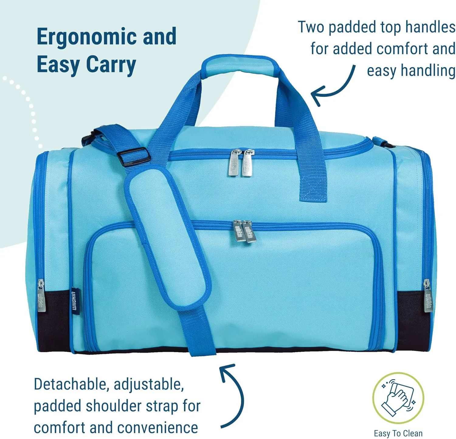 Wildkin Kids Weekender Duffel Bag – Carry-On Size for School, Travel, & Sleepovers