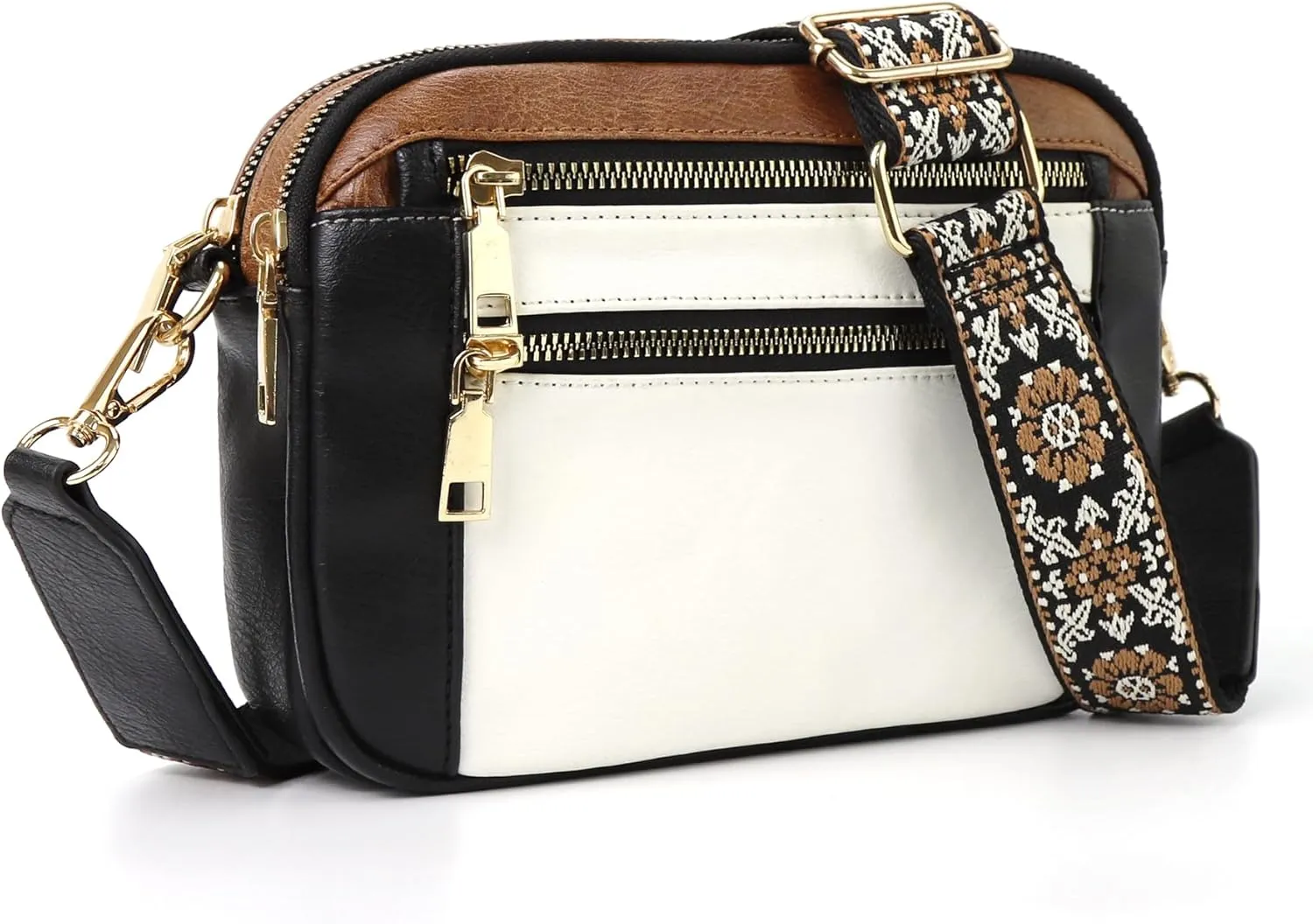 WJCD Women's Crossbody Purse - Vegan Leather Lightweight Shoulder Bag with Adjustable Strap, Stylish Small Handbags