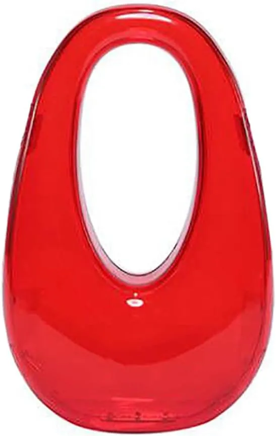 Women Acrylic Clutch Purse Egg Shape Evening Bag Metallic Top Handle Handbag Mirror Shoulder Bag for Wedding Party