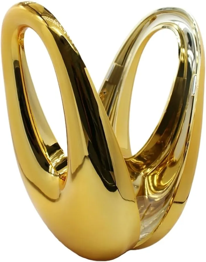 Women Acrylic Clutch Purse Egg Shape Evening Bag Metallic Top Handle Handbag Mirror Shoulder Bag for Wedding Party