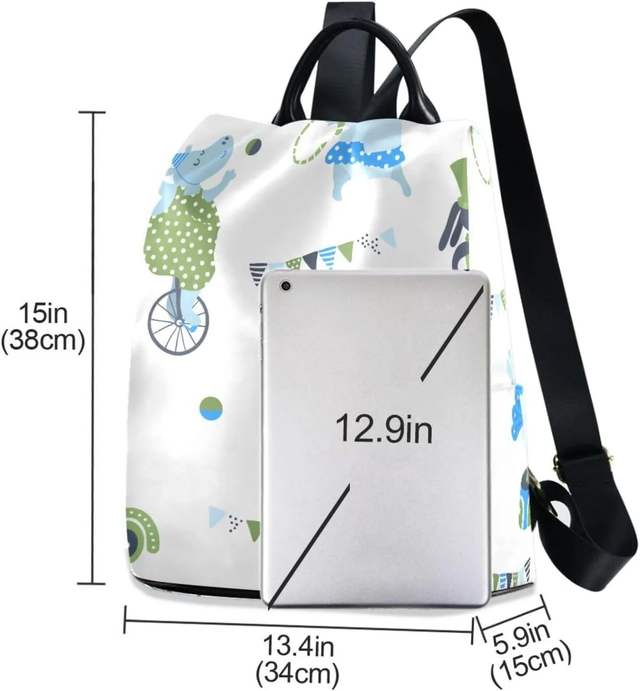 Women Backpack Daypack Casual Shoulder Bag Vintage Anti-theft Travel Backpack Pattern 2