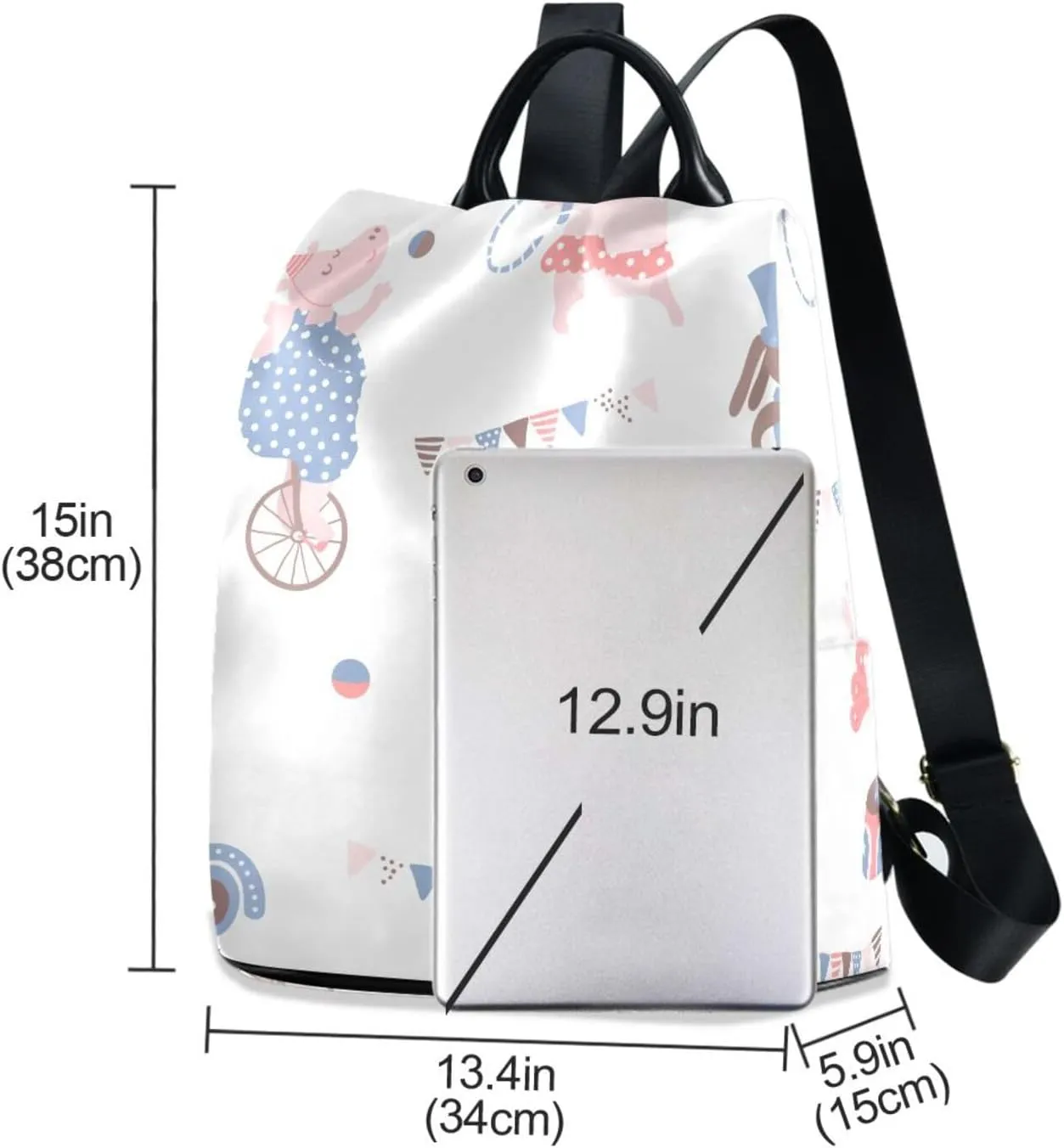 Women Backpack Daypack Casual Shoulder Bag Vintage Anti-theft Travel Backpack Pattern 3