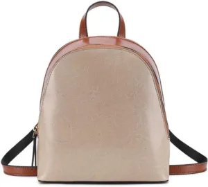 Women Daypack Leather Backpack Travel Bag Hiking Backpacks, Brown, One Size