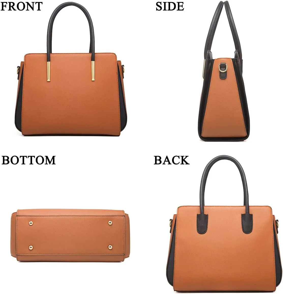 Women Fashion Handbags 4pcs Tote Bags Set Shoulder Bag Ladies Top Handle Bag Satchels Purses Crossbody Bag Clutch