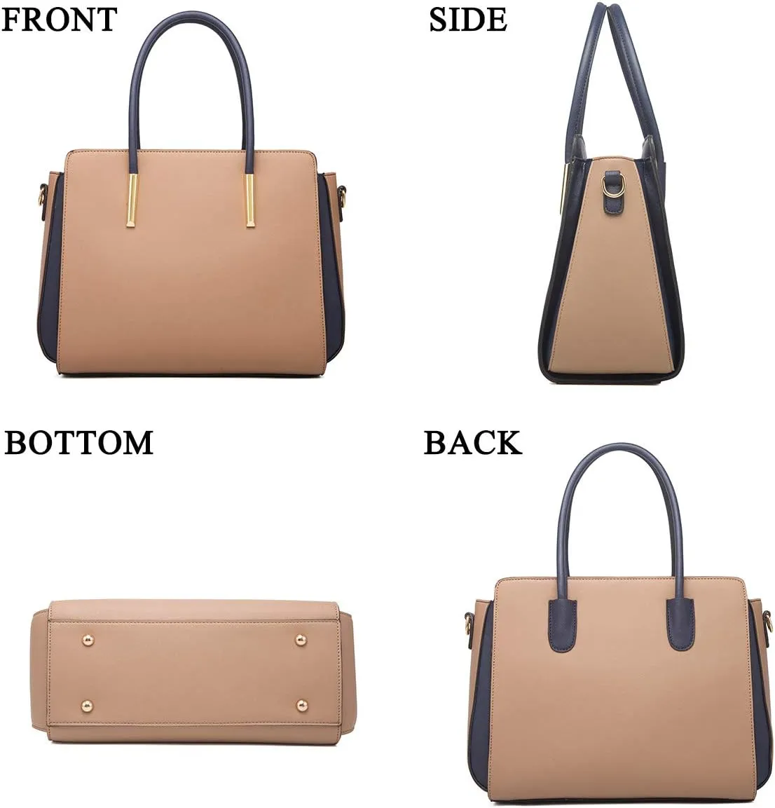 Women Fashion Handbags 4pcs Tote Bags Set Shoulder Bag Ladies Top Handle Bag Satchels Purses Crossbody Bag Clutch