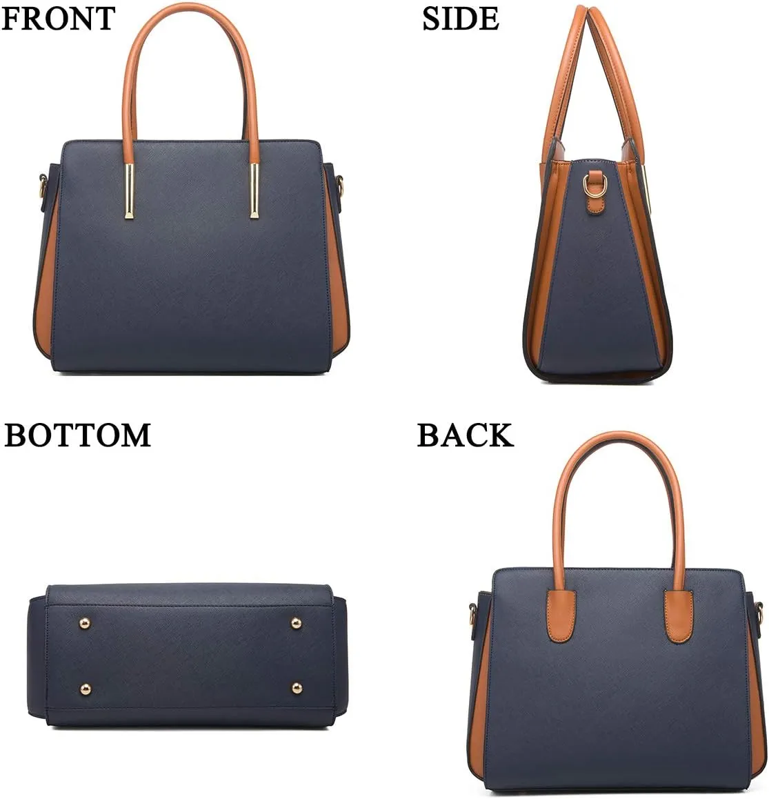 Women Fashion Handbags 4pcs Tote Bags Set Shoulder Bag Ladies Top Handle Bag Satchels Purses Crossbody Bag Clutch