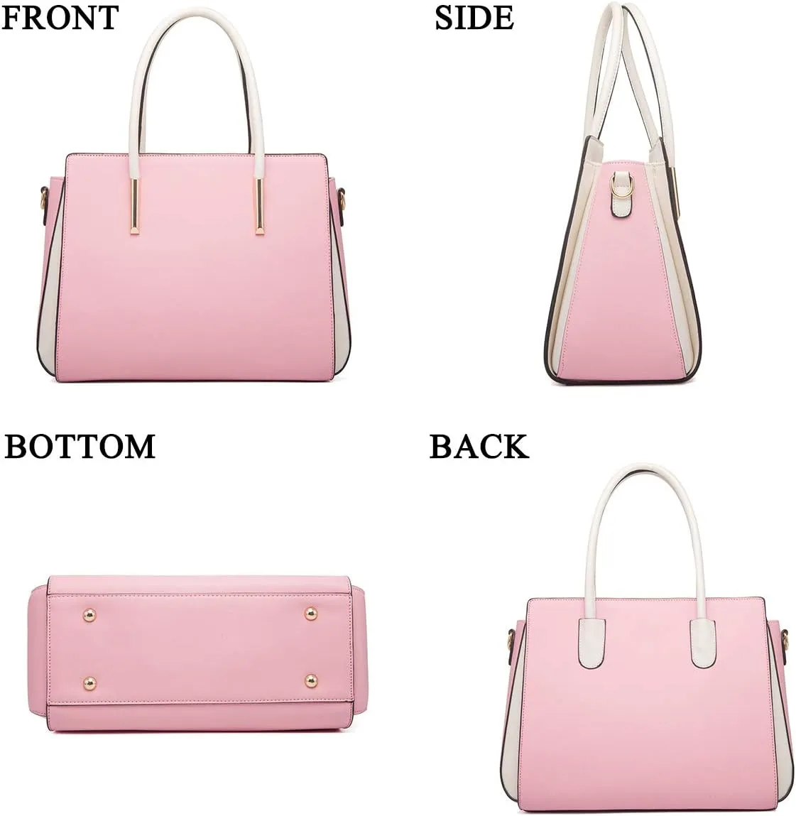 Women Fashion Handbags 4pcs Tote Bags Set Shoulder Bag Ladies Top Handle Bag Satchels Purses Crossbody Bag Clutch
