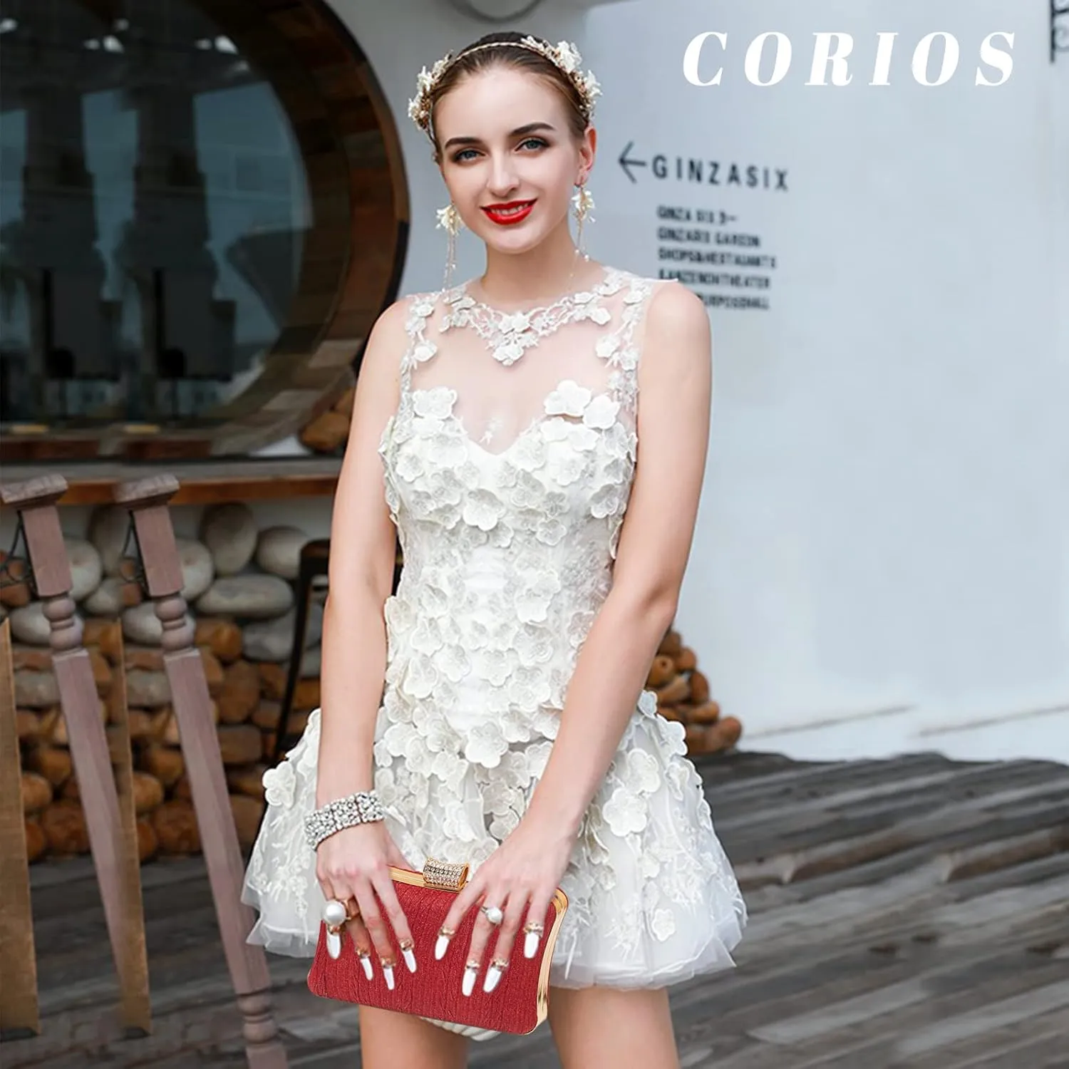 Women Glitter Clutch Bag Sequin Evening Bag Bridal Wedding Purse Women Charming Handbag