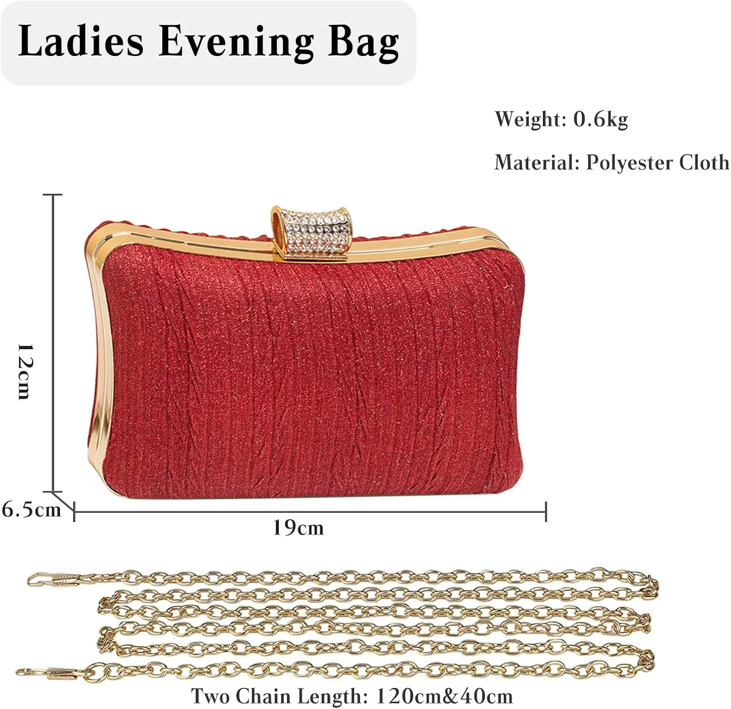 Women Glitter Clutch Bag Sequin Evening Bag Bridal Wedding Purse Women Charming Handbag