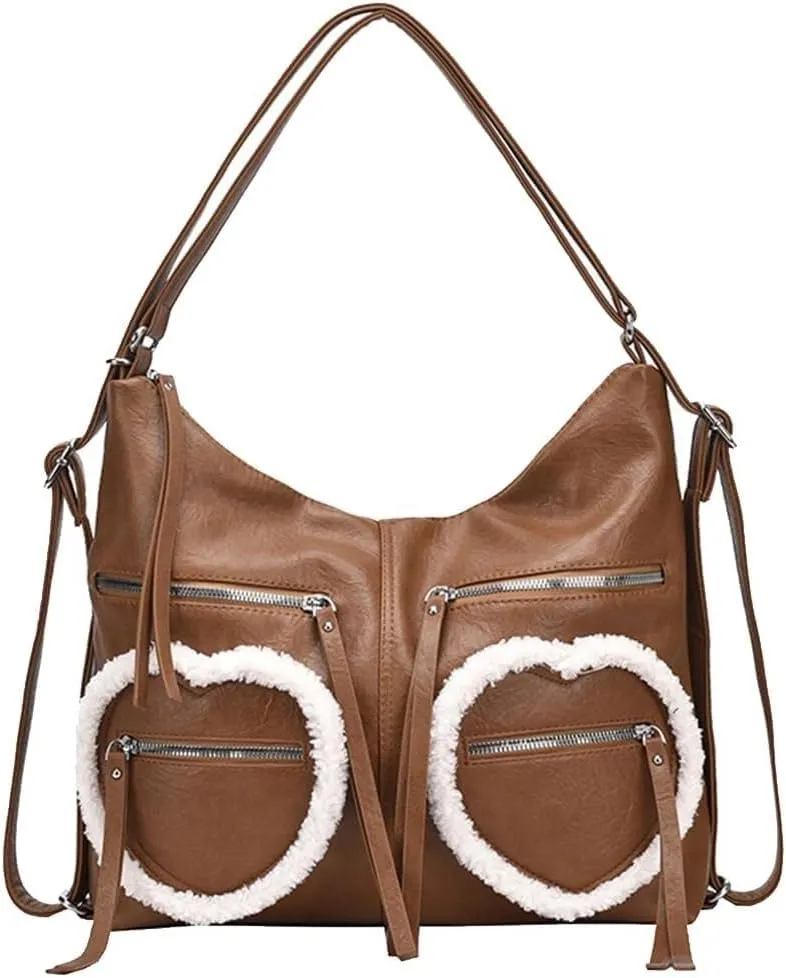 Women Handbag PU Leather Large Capacity Top-handle Fashion Messenger Satchel Waterproof Shoulder Crossbody