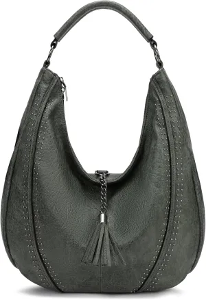 Women Hobo Bags Oversized Leather Handbags PU Crossbody Shoulder Totes Winter Stylish Purses