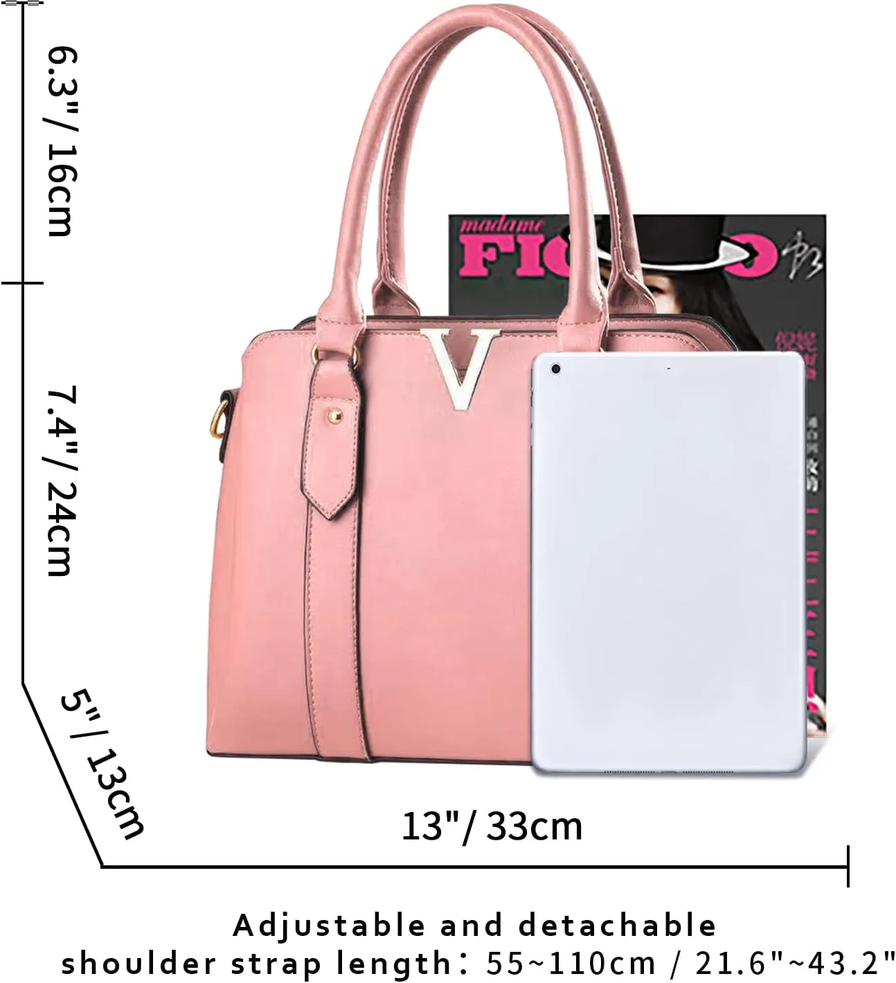 Women Purses and Handbags Stylish Shoulder Tote Bags Top Handle Satchel Retro Crossbody Bag Black