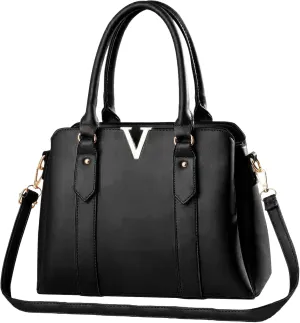 Women Purses and Handbags Stylish Shoulder Tote Bags Top Handle Satchel Retro Crossbody Bag Black