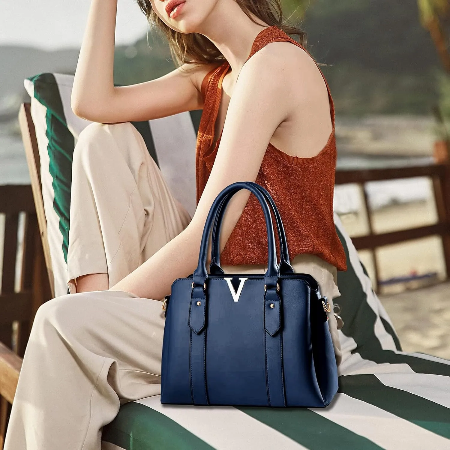 Women Purses and Handbags Stylish Shoulder Tote Bags Top Handle Satchel Retro Crossbody Bag Black