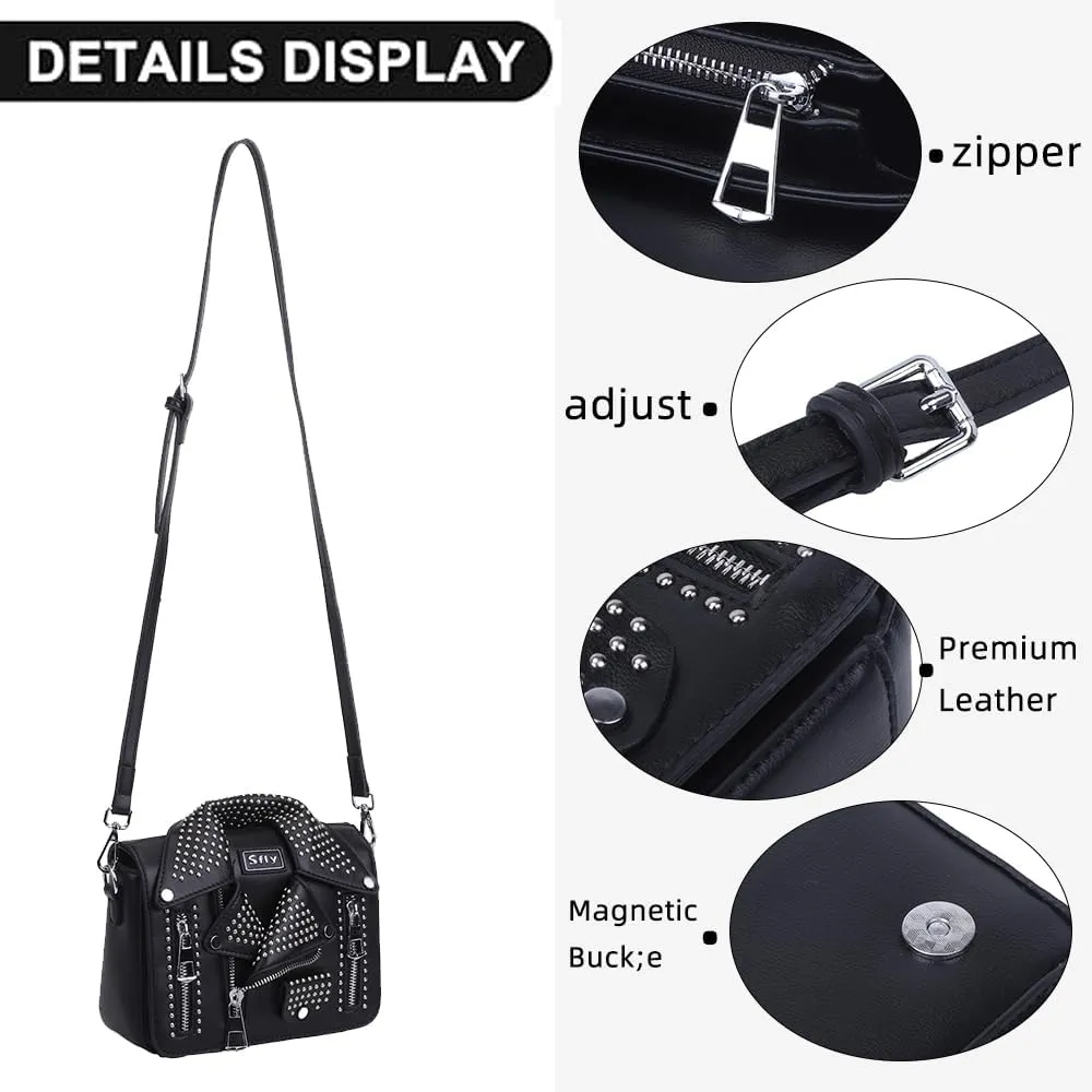 Women Satchel Chain Strap Shoulder Bag Leather Crossbody Handbags Ladies Evening Clutch Purse Unique Cute Jacket Bag