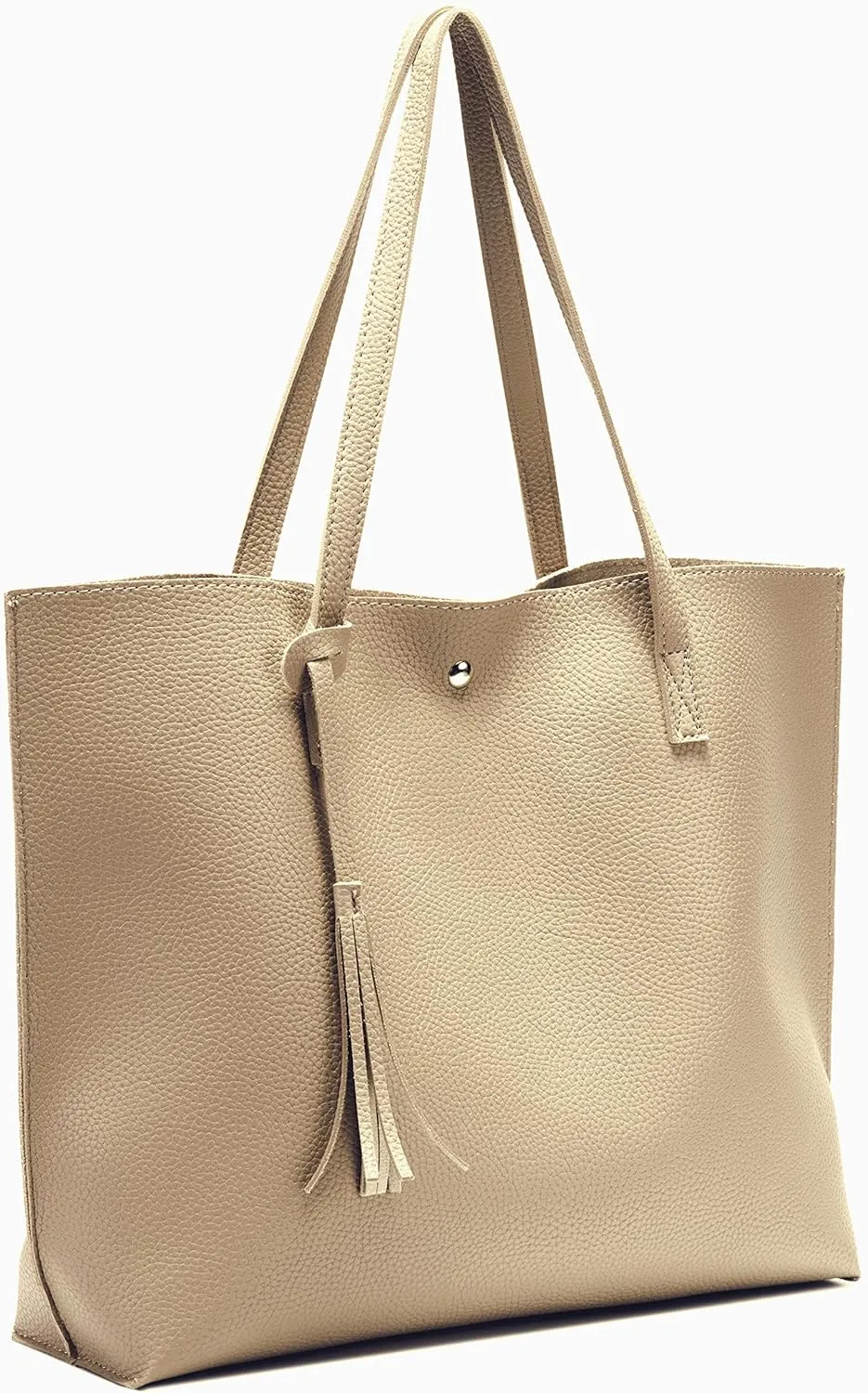 Women Tote Bags Top Handle Satchel Handbags PU Faux Leather Tote Bag with Tassel Shoulder Purse