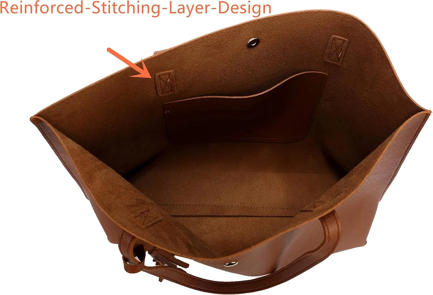 Women Tote Bags Top Handle Satchel Handbags PU Faux Leather Tote Bag with Tassel Shoulder Purse