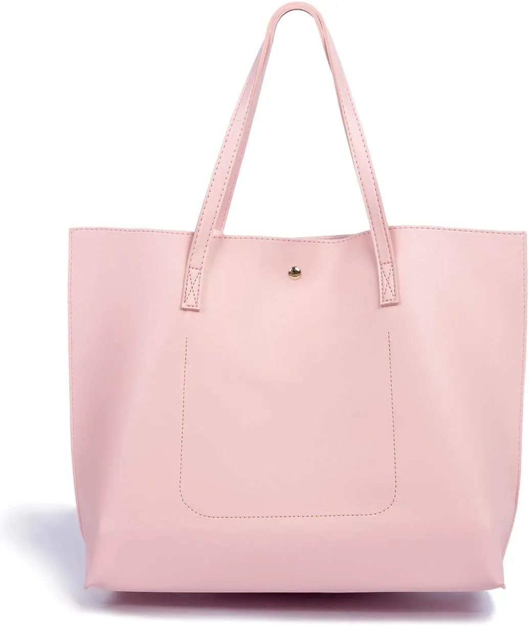 Women Tote Bags Top Handle Satchel Handbags PU Faux Leather Tote Bag with Tassel Shoulder Purse