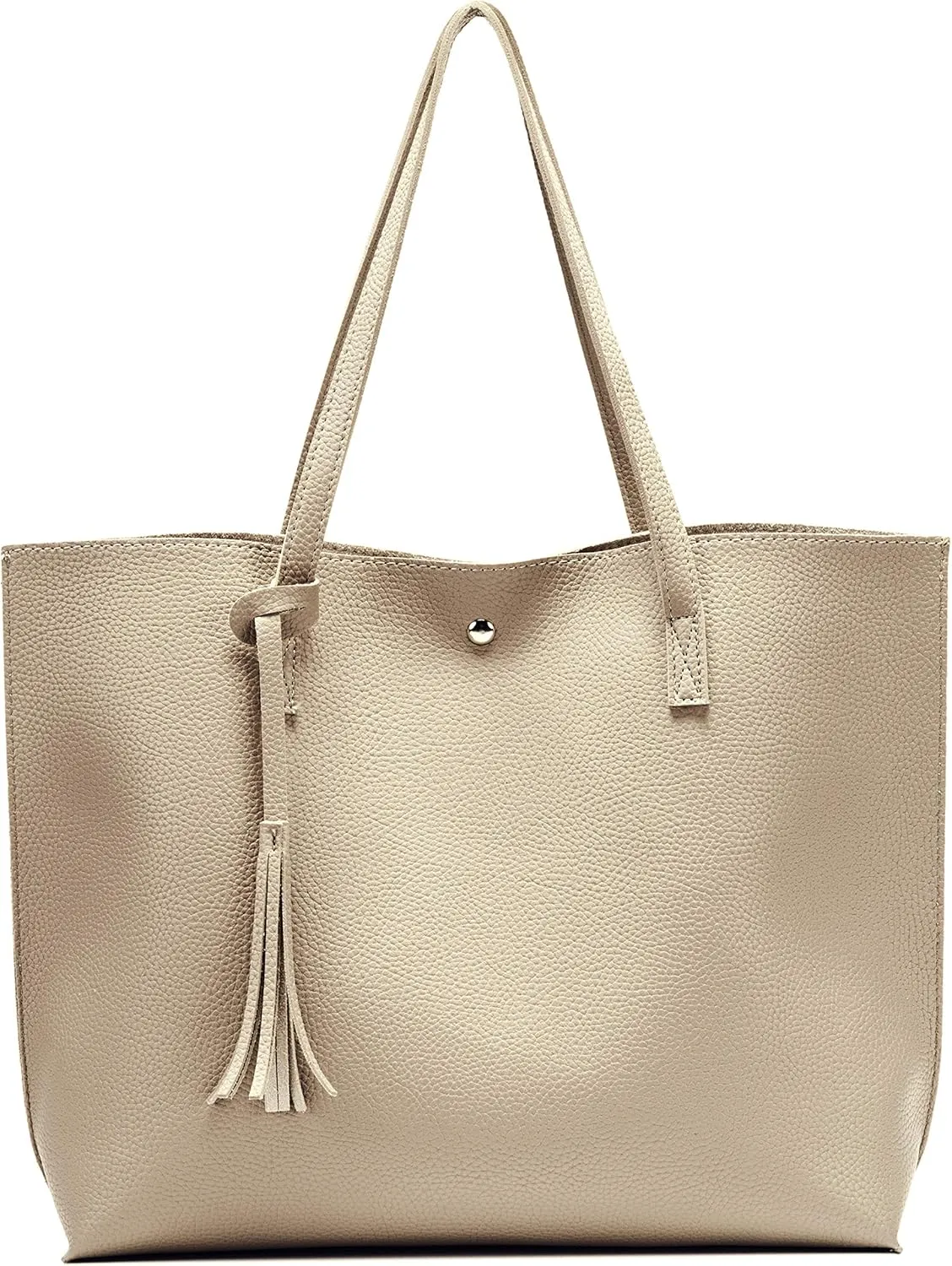 Women Tote Bags Top Handle Satchel Handbags PU Faux Leather Tote Bag with Tassel Shoulder Purse