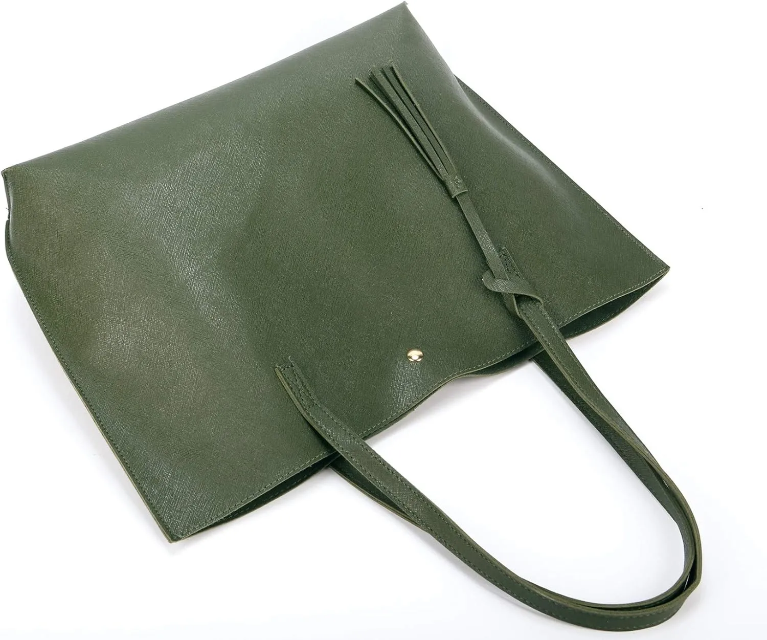 Women Tote Bags Top Handle Satchel Handbags PU Faux Leather Tote Bag with Tassel Shoulder Purse