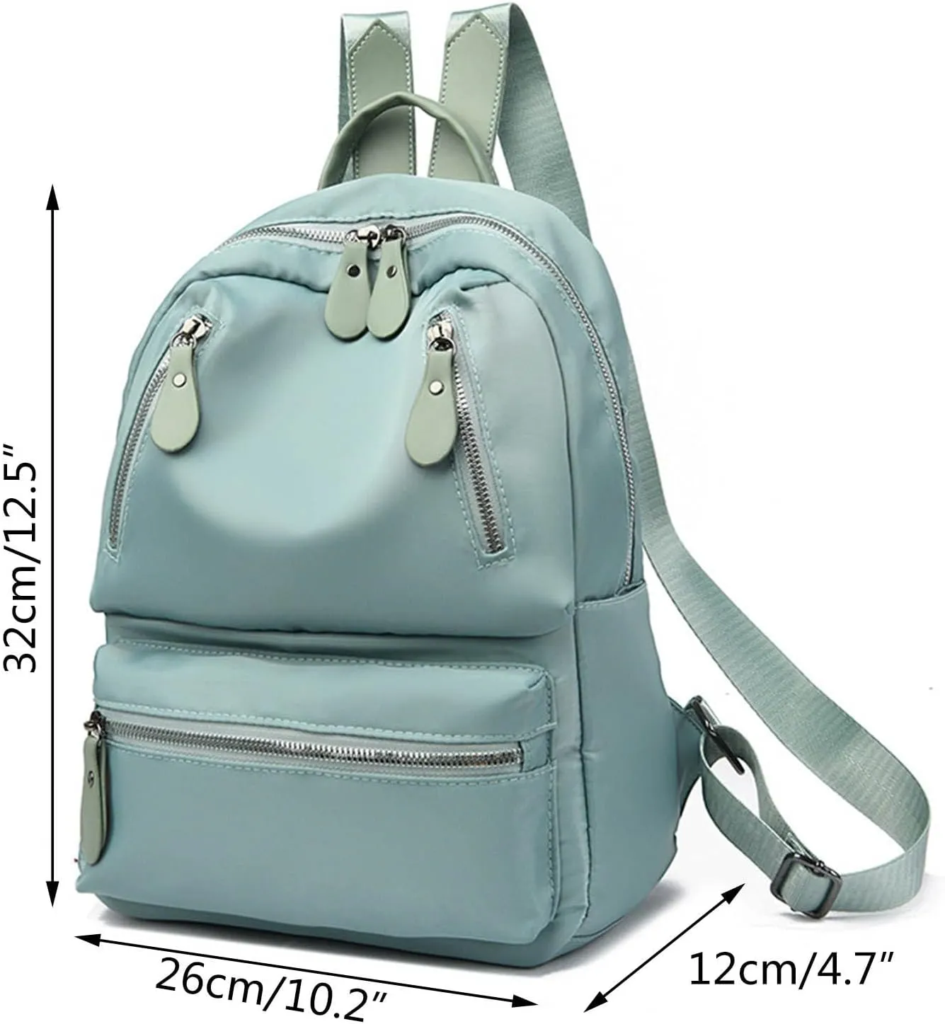 Women's Backpack Fashionable Small Schoolbag Comfortable Leather Student Backpacks Multipurpose Design Backpack(Black)