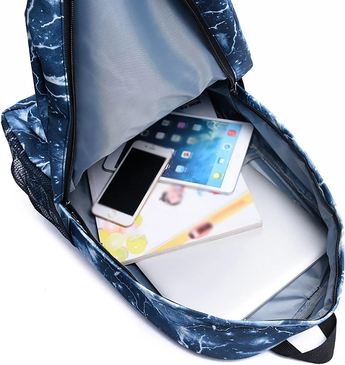 Women's Backpack Fashionable Small Schoolbag Lightweight Travel School Shoulder Bags Clear Backpacks for Adults(Blue)