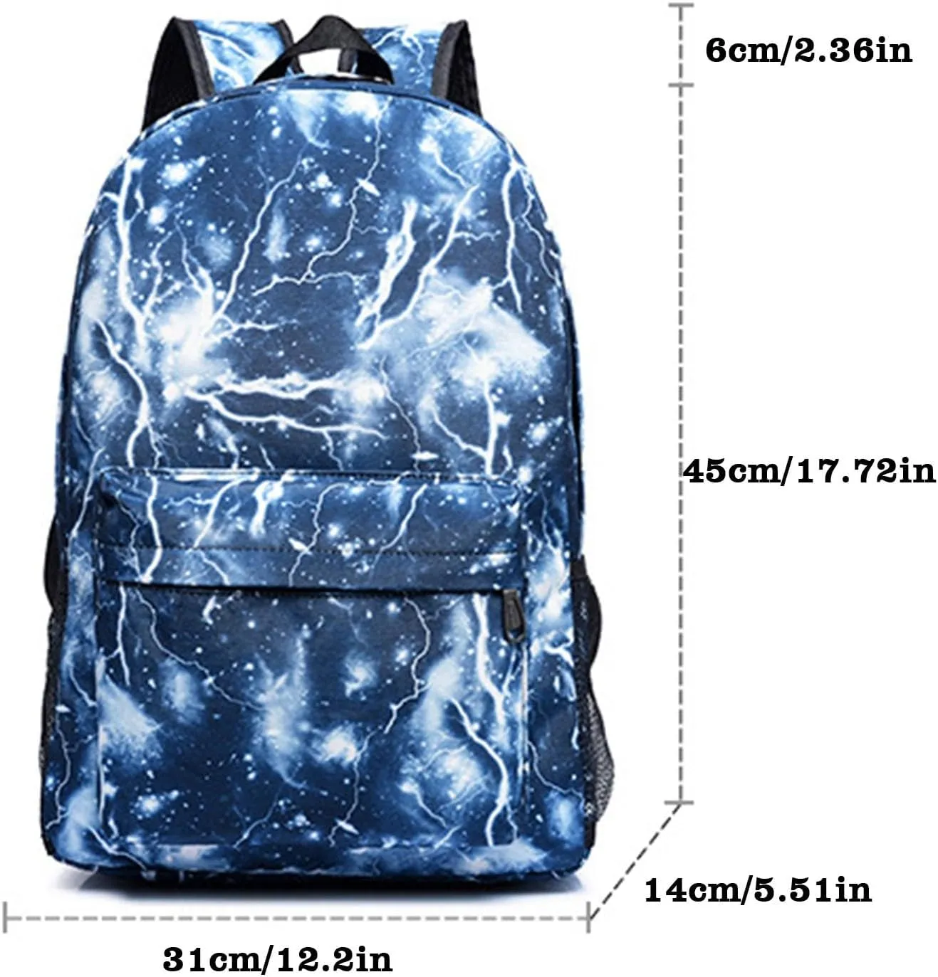 Women's Backpack Fashionable Small Schoolbag Lightweight Travel School Shoulder Bags Clear Backpacks for Adults(Blue)