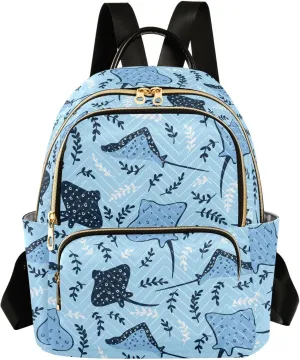 Women's Backpack Ray Fish Purse Fashion Ladies Shoulder Bag Casual College Travel Backpacks Bag Small