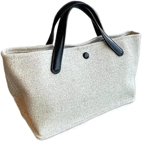 Women's Canvas Leather Totes Handbag Commuting Shoulder Crossbody Armpit Bag Leisure Versatile Casual Chic Clutch Purse