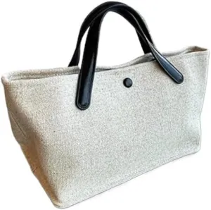 Women's Canvas Leather Totes Handbag Commuting Shoulder Crossbody Armpit Bag Leisure Versatile Casual Chic Clutch Purse