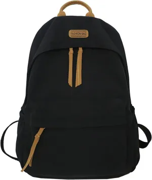 Women's Casual Fashion Backpack Lightweight Casual Comfortable Shoulder Lunch Bags Lightweight Nylon Backpacks(Black)