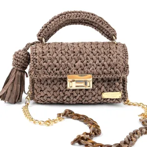 Women's Crochet Crossbody Handbags, Handmade Clutches Evening Bag for Woman, Mini Bag, Crochet Handbags for Women, Gift For Her, Hand Knitted Bag, Crochet Handbag, Women's Purse, Dark Brown