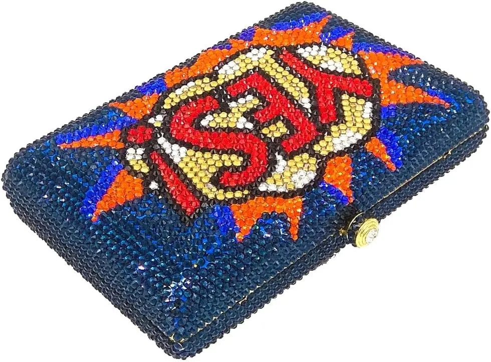 Women's Crystal Clutch Bag for Party Prom Dinner, Rhinestone Evening Handbag, Novelty Design Clutches Purse,Mini